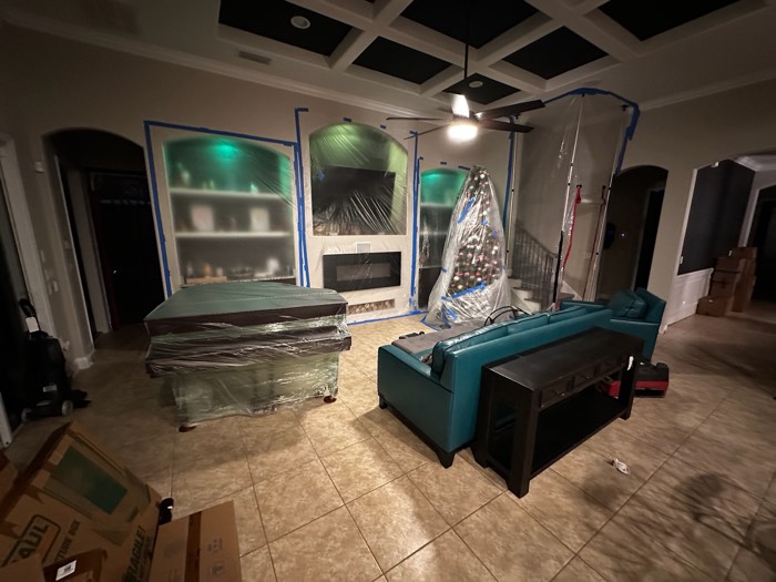 Water and mold damage at the 153 Tate Lane home after the Costco / RXO refrigerator installation — photo 31 of 78