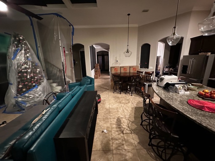 Water and mold damage at the 153 Tate Lane home after the Costco / RXO refrigerator installation — photo 32 of 78