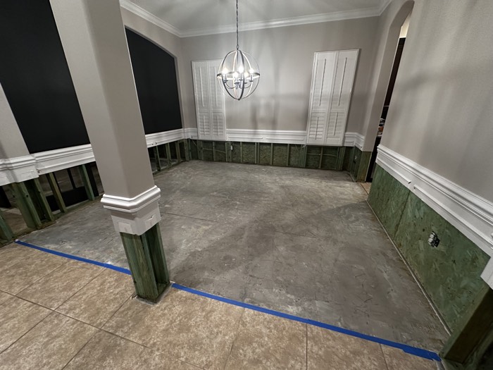 Water and mold damage at the 153 Tate Lane home after the Costco / RXO refrigerator installation — photo 42 of 78