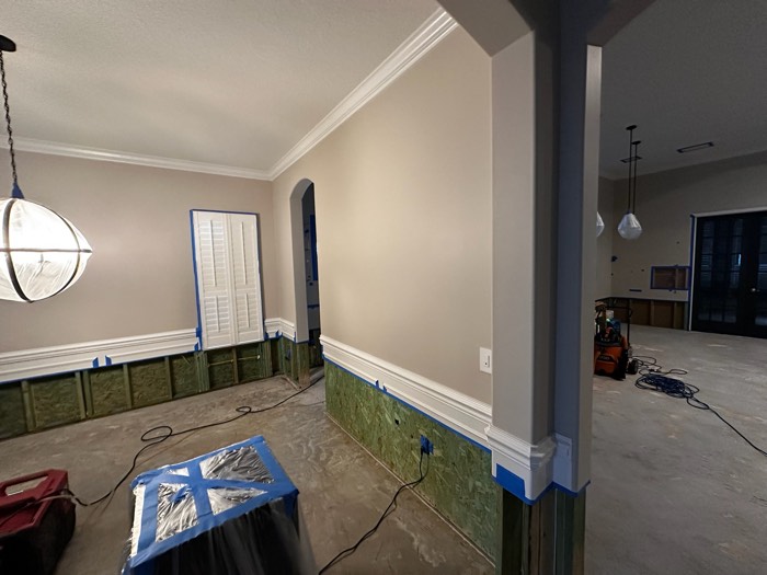 Water and mold damage at the 153 Tate Lane home after the Costco / RXO refrigerator installation — photo 52 of 78