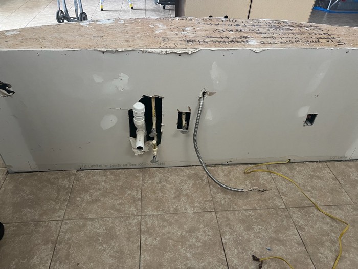 Water and mold damage at the 153 Tate Lane home after the Costco / RXO refrigerator installation — photo 69 of 78